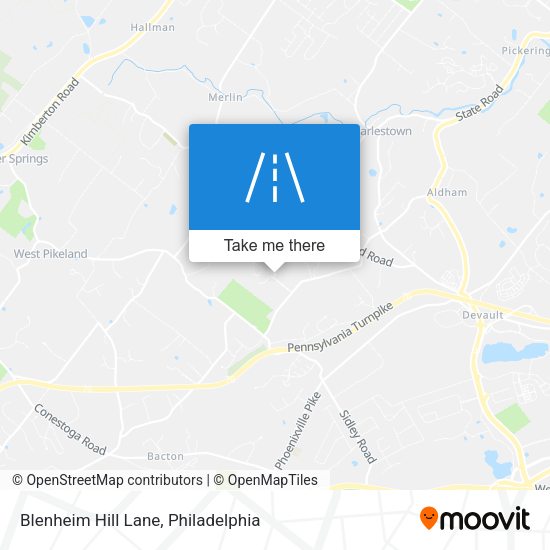 Blenheim Hill Lane map