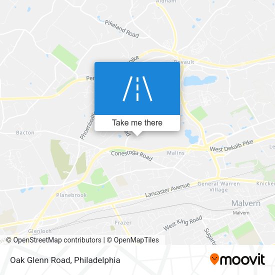Oak Glenn Road map