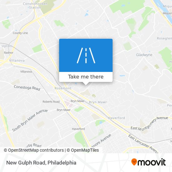 New Gulph Road map