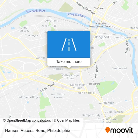 Hansen Access Road map