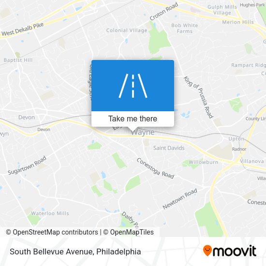 South Bellevue Avenue map