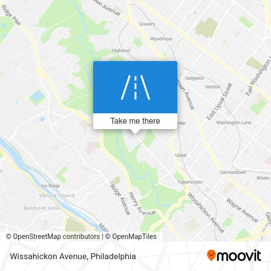 Wissahickon Avenue map