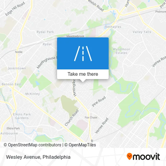 Wesley Avenue map