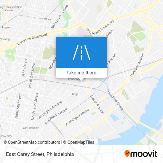 East Carey Street map