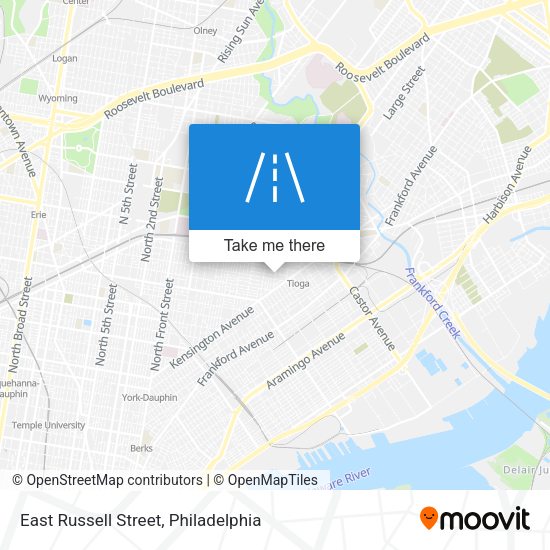 East Russell Street map