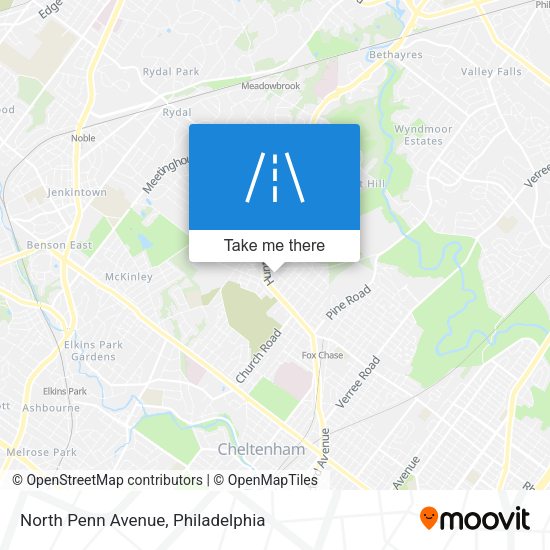 North Penn Avenue map
