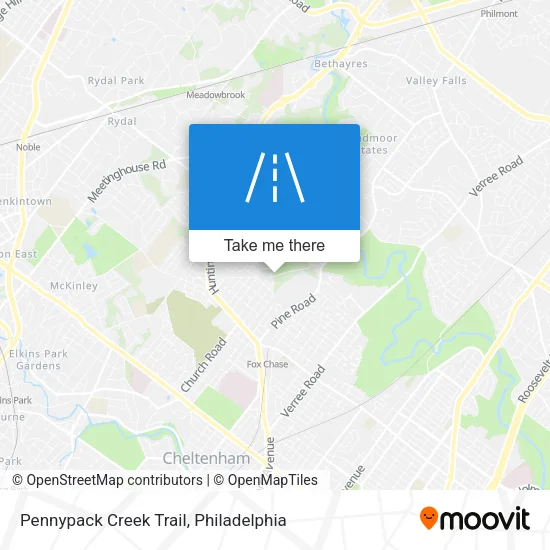 Pennypack Creek Trail map