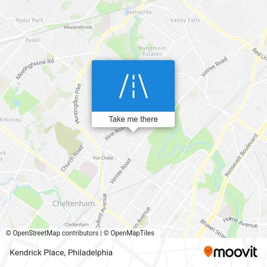 Kendrick Place map