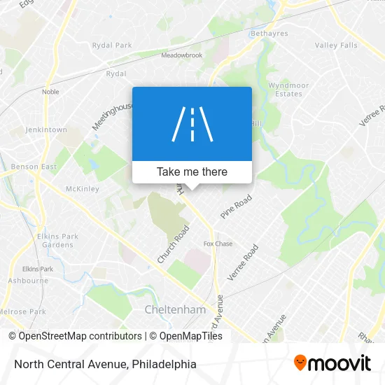 North Central Avenue map