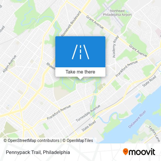 Mapa de Pennypack Trail