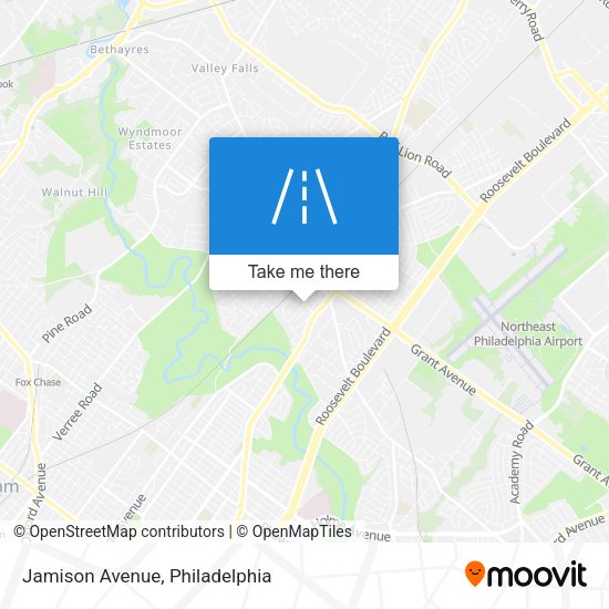 Mapa de Jamison Avenue