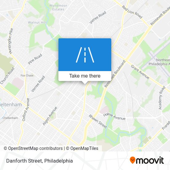Danforth Street map