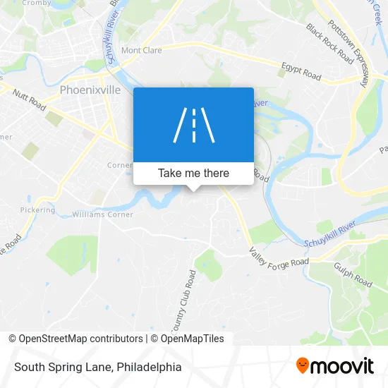 South Spring Lane map