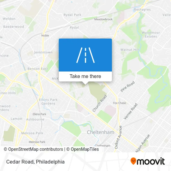 Cedar Road map