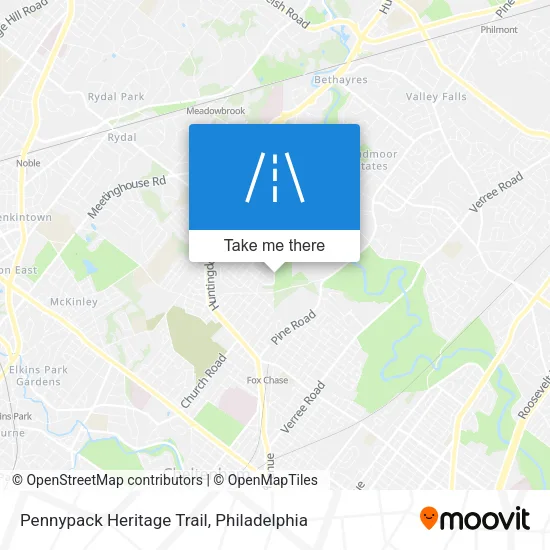 Pennypack Heritage Trail map
