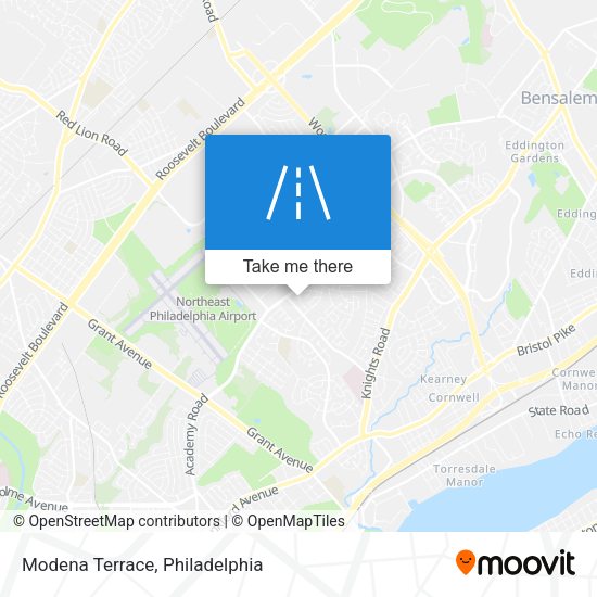 Modena Terrace map