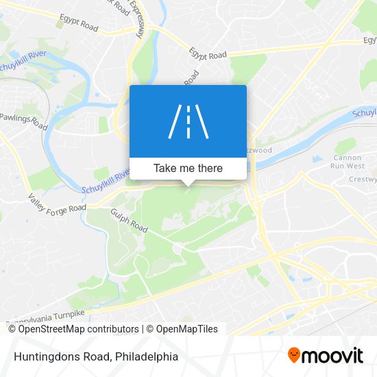 Huntingdons Road map