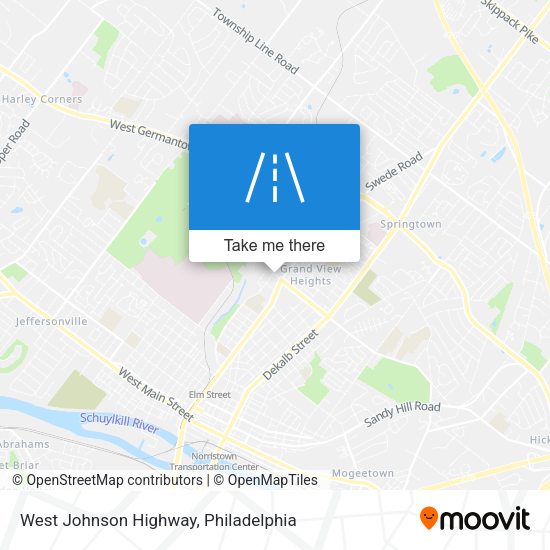 West Johnson Highway map