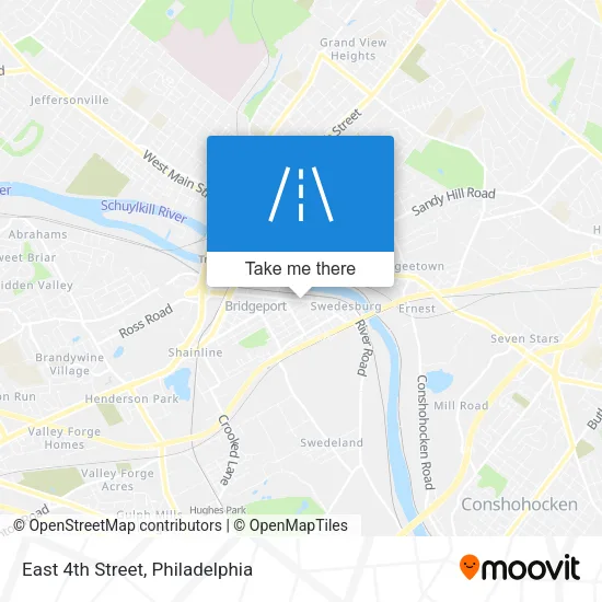 East 4th Street map