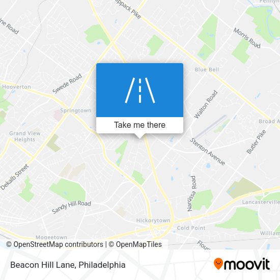 Beacon Hill Lane map