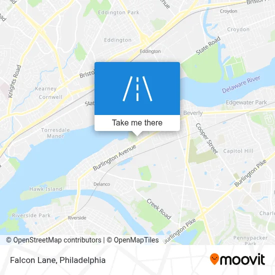 Falcon Lane map