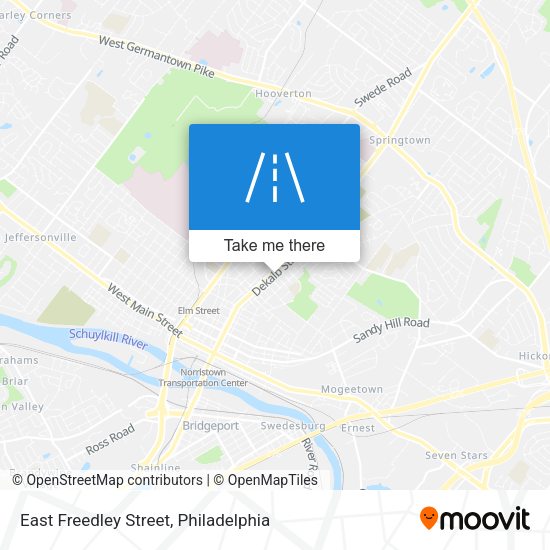 Mapa de East Freedley Street