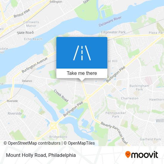 Mount Holly Road map