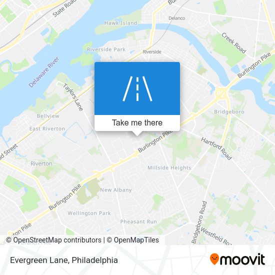 Evergreen Lane map