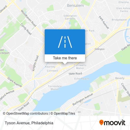 Mapa de Tyson Avenue