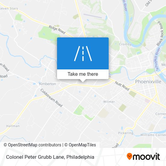 Colonel Peter Grubb Lane map