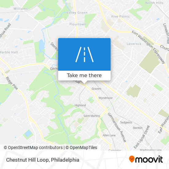 Chestnut Hill Loop map