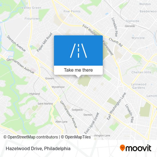 Hazelwood Drive map