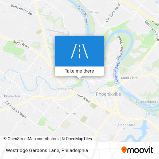 Westridge Gardens Lane map
