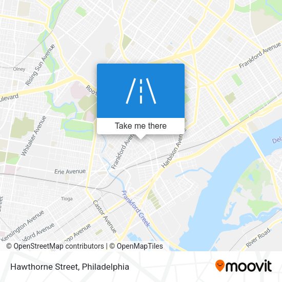 Hawthorne Street map