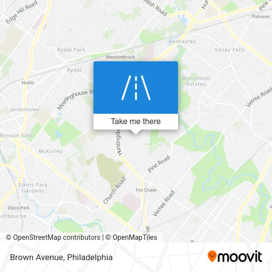 Brown Avenue map