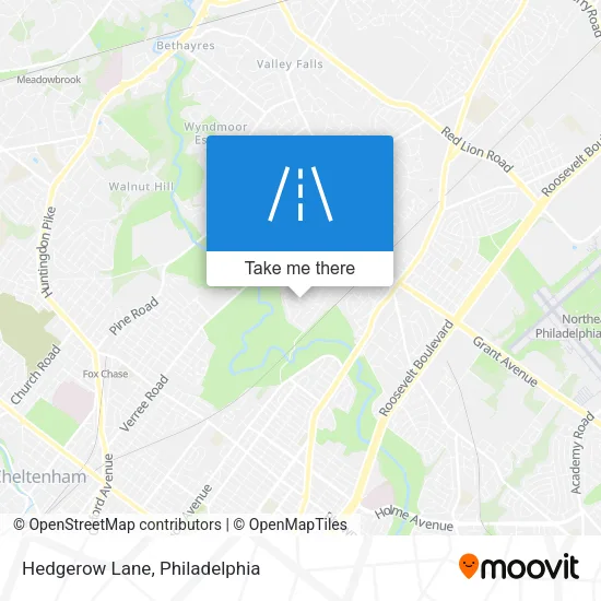 Hedgerow Lane map