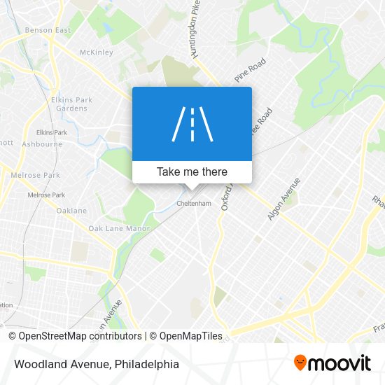 Mapa de Woodland Avenue