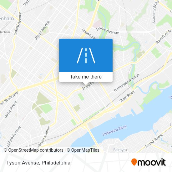 Mapa de Tyson Avenue