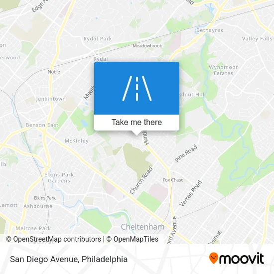 San Diego Avenue map