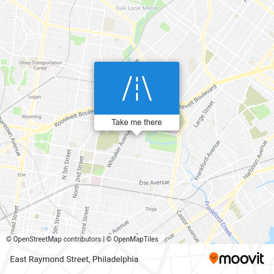 East Raymond Street map
