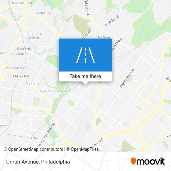 Mapa de Unruh Avenue
