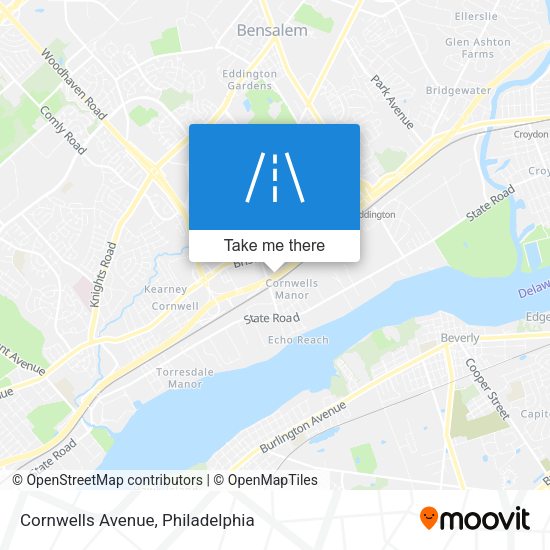 Mapa de Cornwells Avenue