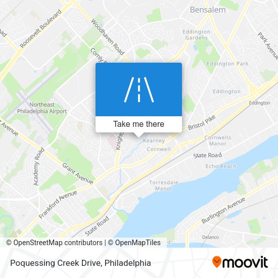Poquessing Creek Drive map