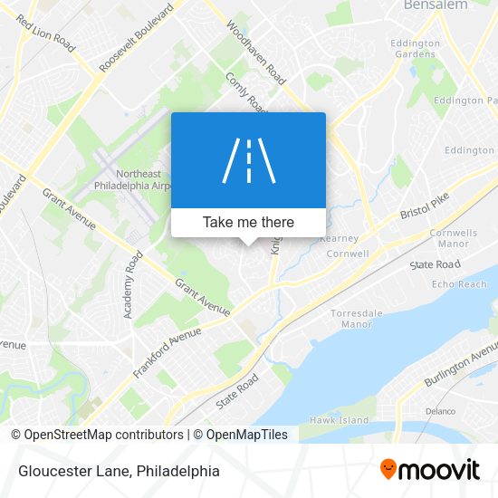 Gloucester Lane map