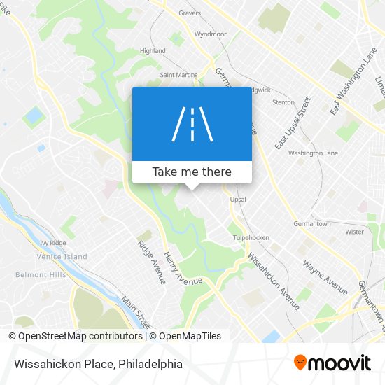 Wissahickon Place map