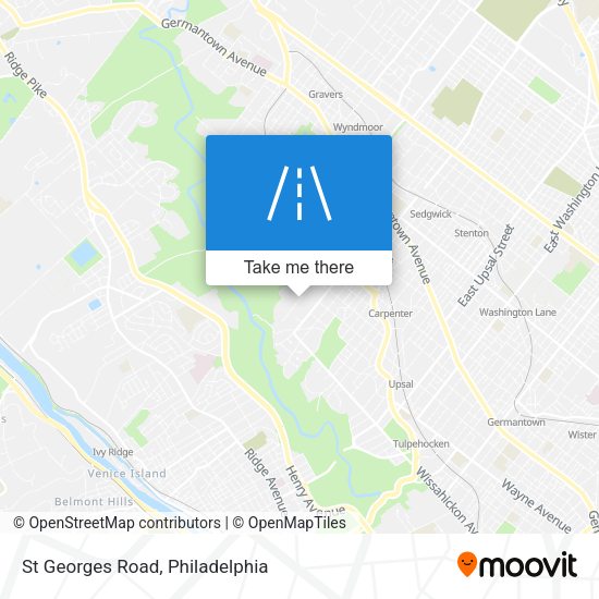 St Georges Road map