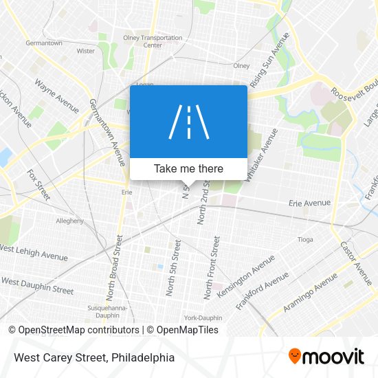 West Carey Street map