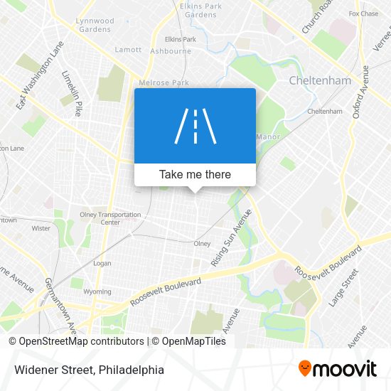 Widener Street map