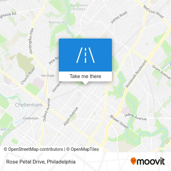 Rose Petal Drive map