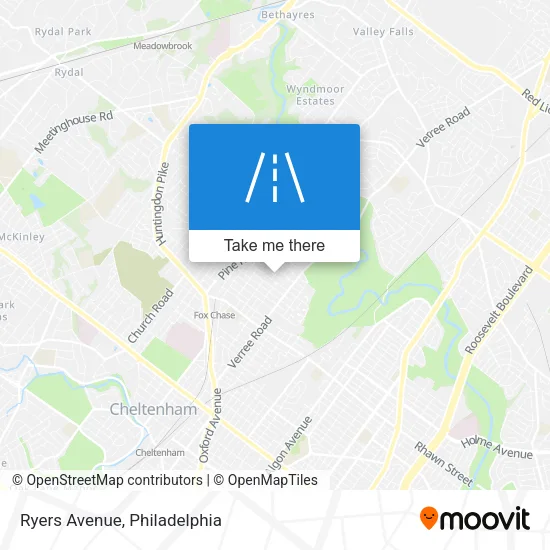 Ryers Avenue map